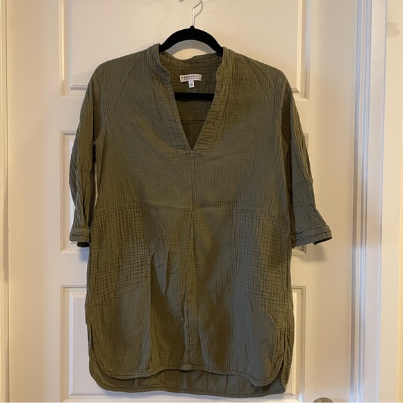 Aritzia Community Olive Green Organic Cotton Tunic XXS - Picture 1 of 5
